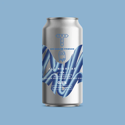 All Night AF - Track Brew Co X We Can Be Friends - Alcohol Free IPA, 0.5%, 440ml Can