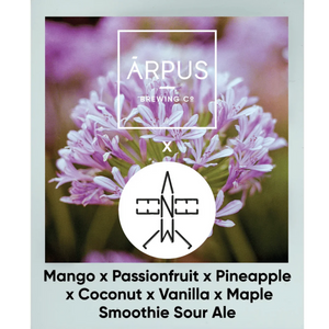 Mango x Passionfruit x Pineapple X Coconut x Vanilla x Maple Smoothie Sour Ale - Arpus Brewing Co X Elm Eleven - Mango x Passionfruit x Pineapple X Coconut x Vanilla x Maple Smoothie Sour Ale, 4.5%, 440ml Can