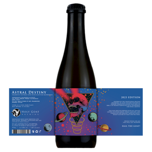 Astral Destiny 2023 - Holy Goat Brewing - Blended Barrel Aged Sour with Scottish Raspberries, 5%, 375ml Bottle