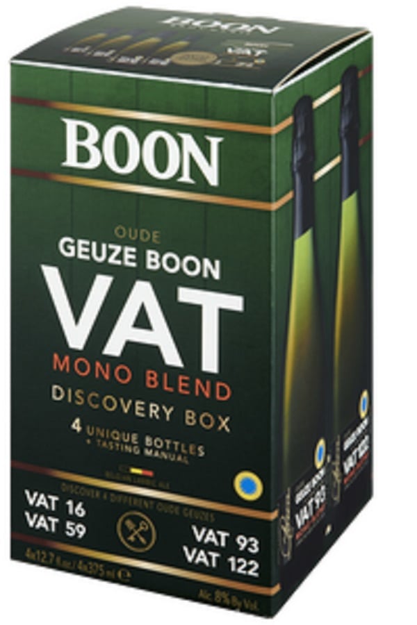 Boon Oude Geuze VAT Mono Blend Discovery Box - Brouwerij Boon - Oude Geuze, 8%, 4x375ml Bottle Gift Set