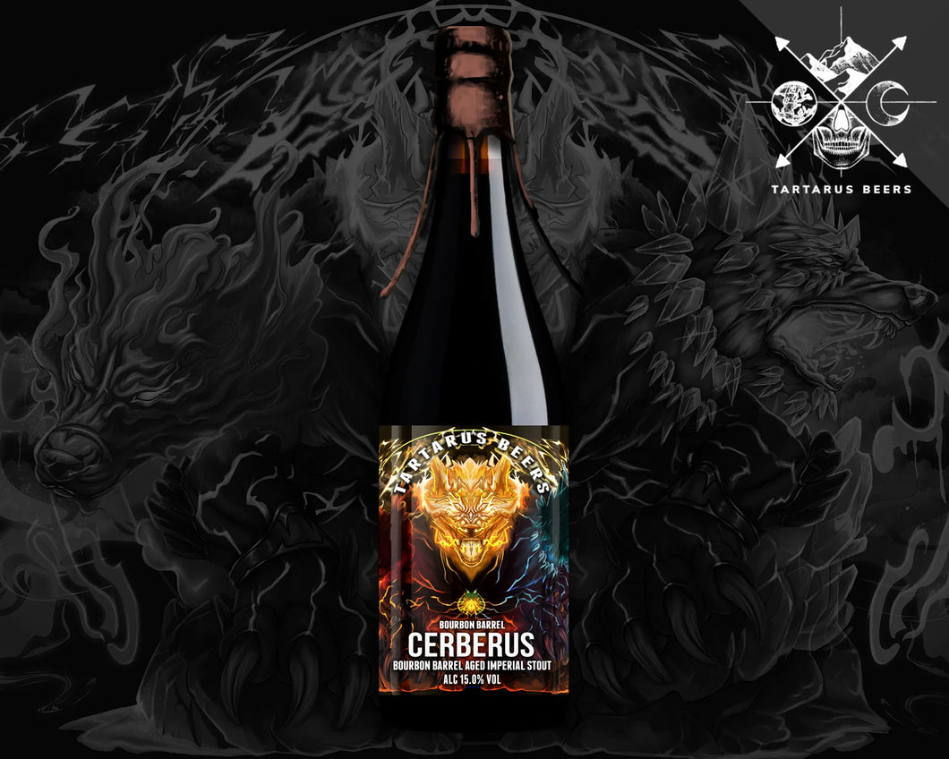 Cerberus Boubon BA - Tartarus Beers - Bourbon Barrel Aged Imperial Stout, 15%, 750ml Sharing Beer Bottle