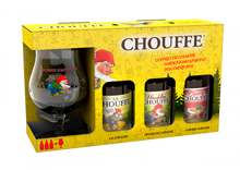 Load image into Gallery viewer, Chouffe Gift Set - Brasserie d&#39;Achouffe - Belgian Ales, 3x330ml Bottle &amp; Glass Gift Set
