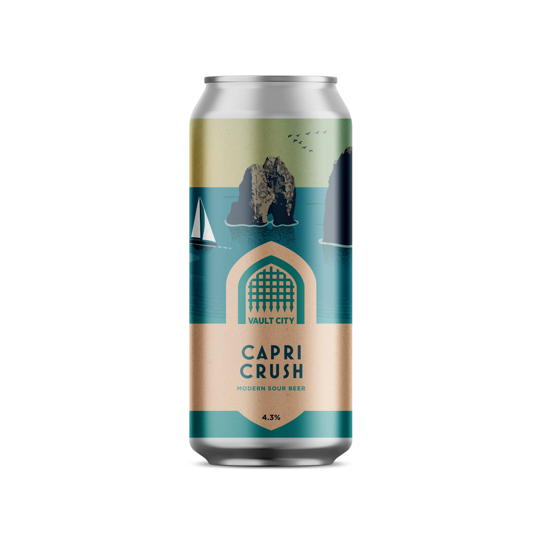 Capri Crush - Vault City - Lemon, Blood Orange & Guava Sour, 4.3%, 440ml Can