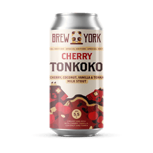 Load image into Gallery viewer, Cherry Tonkoko - Brew York - Cherry, Coconut, Tonka, Vanilla and Cacao Milk Stout, 5.5%, 440ml Can
