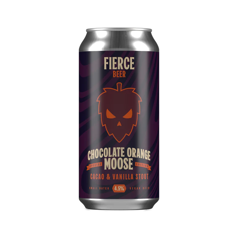 Chocolate Orange Moose - Fierce Beer - Chocolate Orange Stout, 4.5%, 440ml Can