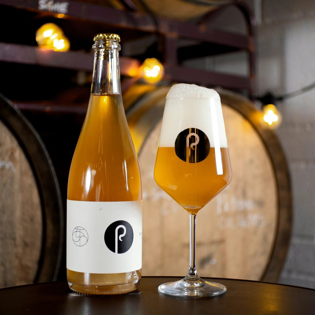 Sake Kasu Beer 2023 - Pastore Brewing X The Sparkling Sake Brewery - Saku Kasu Saison, 6%, 750ml Sharing Bottle