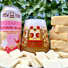 Load image into Gallery viewer, Rhubarbra Streisand Blondie - Brew York - Rhubarb &amp; White Chocolate Blondie Pale, 5.5%, 440ml Can
