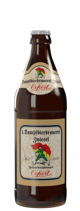 Dampfbierbrauerei Fahnenschwinger Export - Oberstdorfer Dampfbierbrauerei - Export Lager, 5.2%, 500ml Bottle