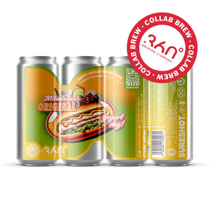 Greek Nathan's Footlong Yogurt Hot Dogs - Sureshot X 360 Degrees Brewing - Pale Ale, 4%, 440ml Can