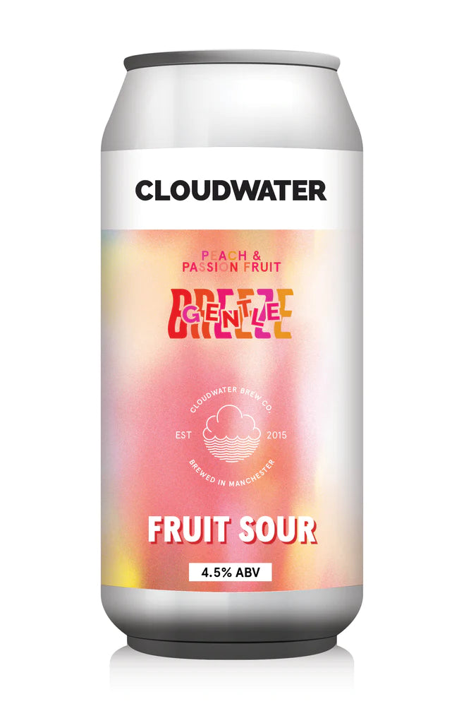 Peach & Passionfruit Gentle Breeze - Cloudwater - Fruited Sour with Peach & Passionfruit, 4.5%, 440ml Can