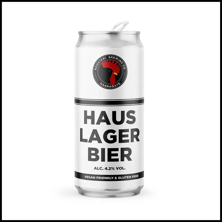 Haus Lager Bier - Roosters Brewery - Gluten Free Helles Lager Bier, 4.2%, 440ml Can
