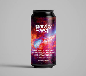 Inner Space Smoothie - Gravity Well Brewing - Raspberry, Blackberry and Strawberry Smoothie Beer, 4.5%, 440ml Can