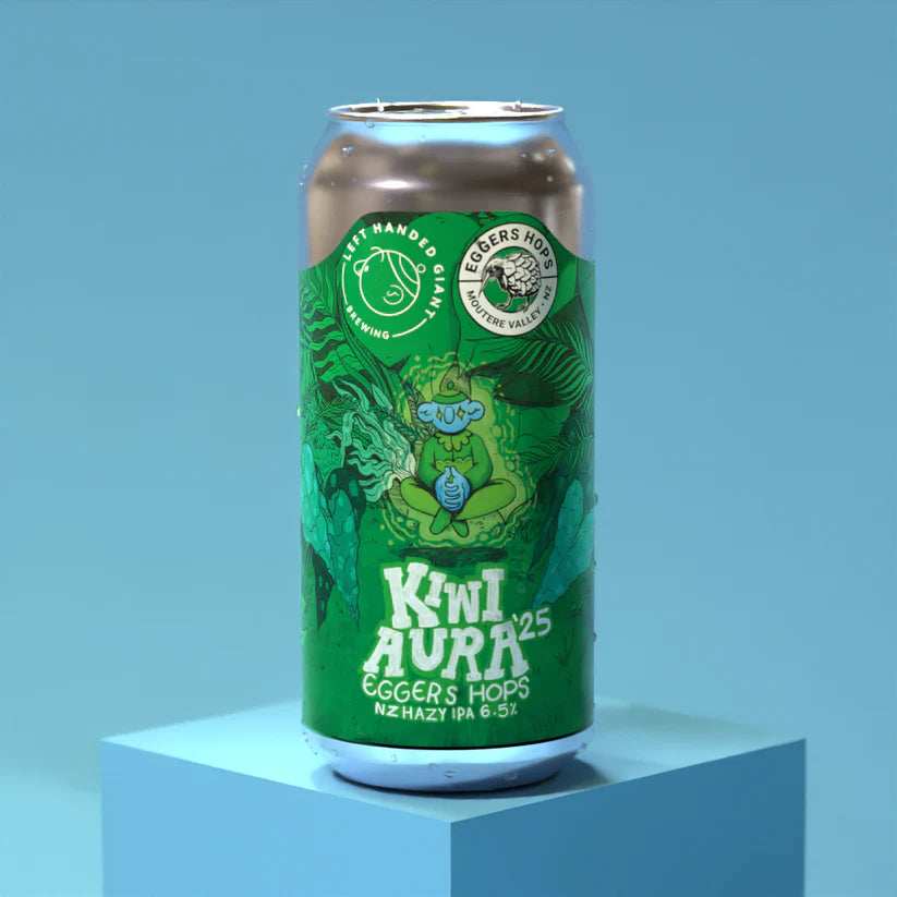 Kiwi Aura '25 - Left Handed Giant X Eggers Hops - NZ Hazy IPA, 6.5%, 440ml Can