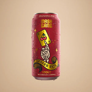 Lesser Evil - Mash Gang - Low Alcohol Stout with Chocolate & Cherries, 0.5%, 440ml Can