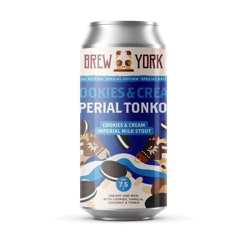 Mookies & Cream Imperial Tonkoko - Brew York - Cookies & Cream Imperial Milk Stout, 7.5%, 440ml Can
