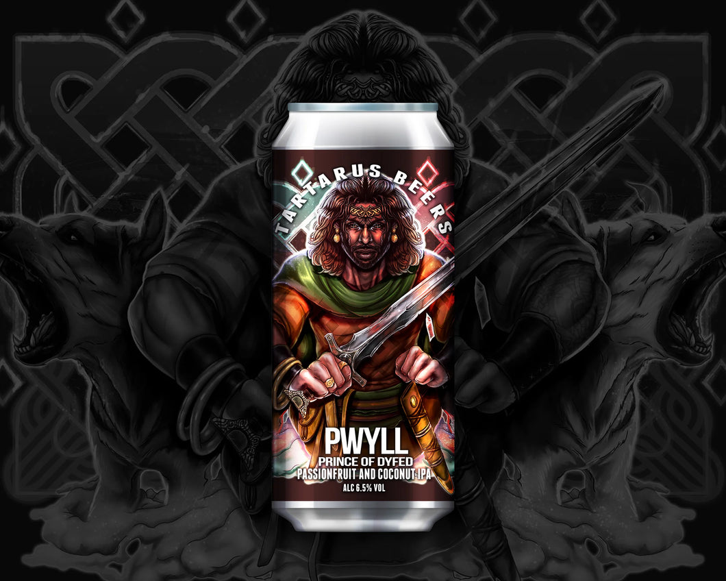 Pwyll Prince Of Dyfed - Tartarus Beers X Polly's Brew Co - Passionfruit & Coconut IPA, 6.5%, 440ml Can