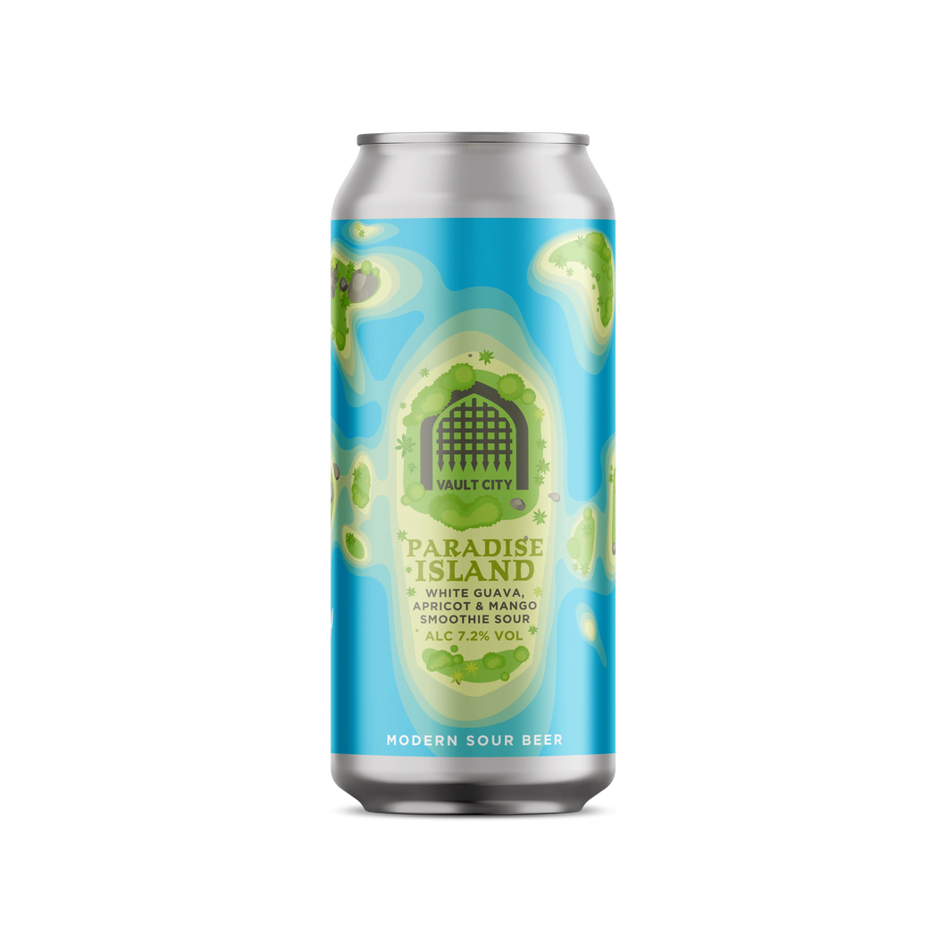 Paradise Island - Vault City - White Guava, Apricot, Mango Sour, 7.2%, 440ml Can