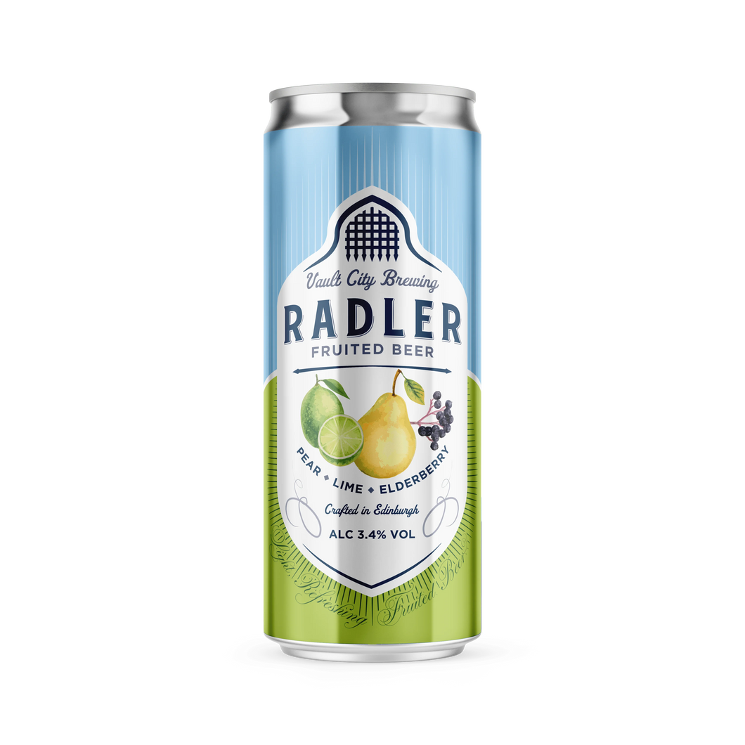 Pear, Lime & Elderberry Radler - Vault City - Pear, Lime & Elderberry Radler, 3.4%, 330ml Can