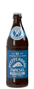 Pfefferbrau Zwiesel - Oberstdorfer Dampfbierbrauerei - Pfeffer Hell, 4.9%, 500ml Bottle