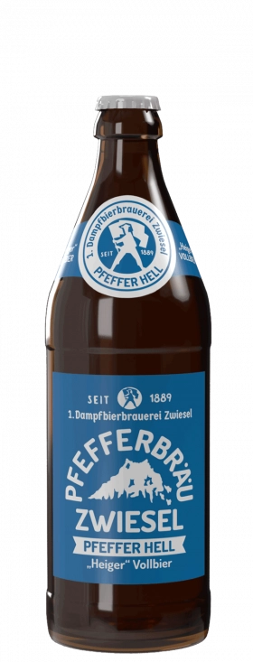 Pfefferbrau Zwiesel - Oberstdorfer Dampfbierbrauerei - Pfeffer Hell, 4.9%, 500ml Bottle