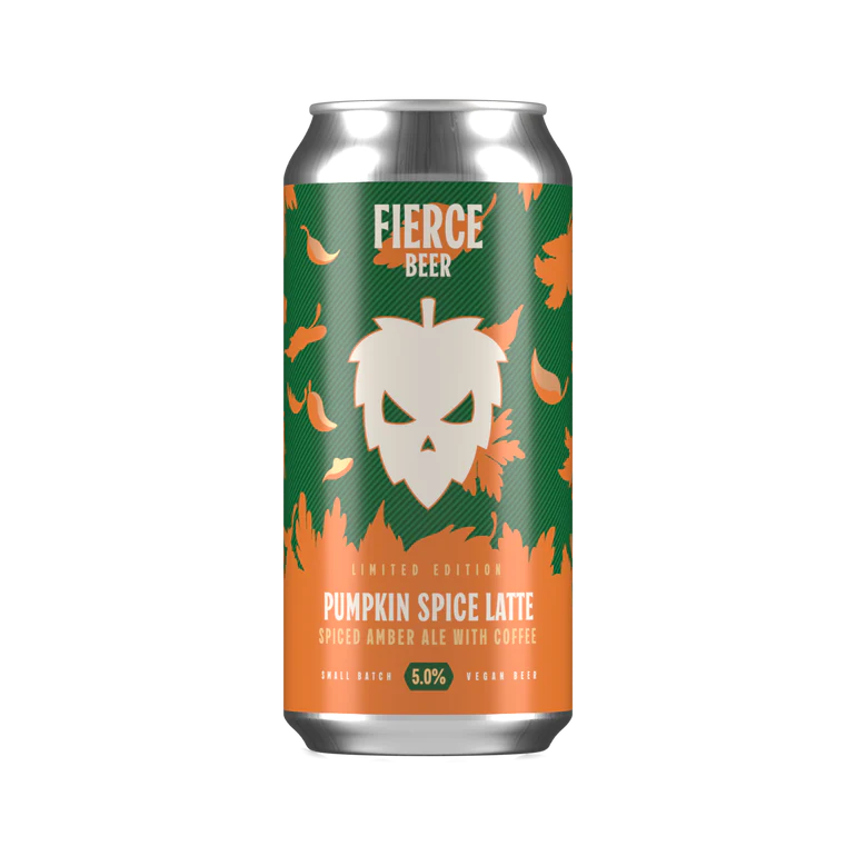 Pumpkin Spce Latte - Fierce Beer - Spiced Amber Ale with Coffee, 5%, 440ml Can