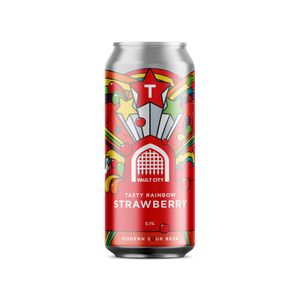 Tasty Rainbow Strawberry - Vault City - Strawberry Sour, 5.1%, 440ml Can