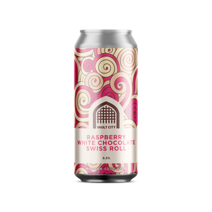 Raspberry White Chocolate Swiss Role - Vault City - Raspberry White Chocolate Swiss Role Sour, 6.5%, 440ml Can