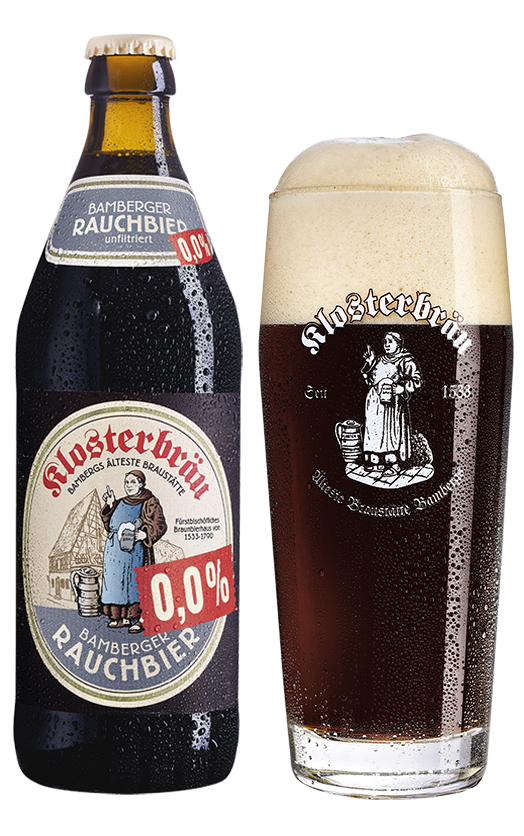 0.0% Rauchbier - Klosterbräu Bamberg - Alcohol Free Smoked Beer, 0.0%, 500ml Bottle