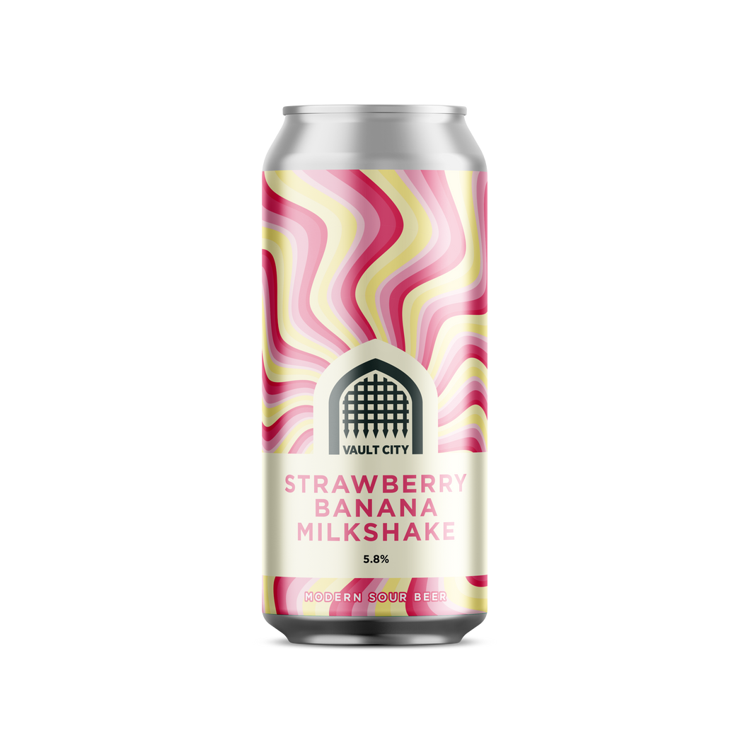 Strawberry Banana Milkshake - Vault City - Strawberry Banana Milkshake Sour, 5.8%, 440ml Can