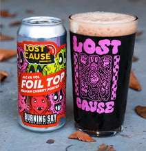 Load image into Gallery viewer, Foil Top - Lost Cause Brewing Co X Burning Sky - Belgian Cherry Porter, 6%, 440ml Can
