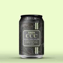Load image into Gallery viewer, Dark Chocolate Caribbean Chocolate Cake - Siren Craft Brew - Tropical Stout with Cacao Nibs &amp; Cypress Wood, 7.4%, 330ml Can
