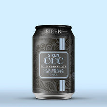 Load image into Gallery viewer, Milk Chocolate Caribbean Chocolate Cake - Siren Craft Brew - Tropical Stout with Cacao Nibs &amp; Cypress Wood, 7.4%, 330ml Can
