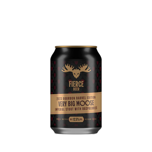 2023 Bourbon BA Very Big Moose Raspberries - Fierce Beer - Bourbon Barrel Aged Imperial Stout with Raspberries, 12.5%, 330ml Can