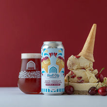 Load image into Gallery viewer, White Chocolate Cherry Cheesecake Double Scoop - Vault City - White Chocolate Cherry Cheesecake Sour, 6.3%, 440ml Can
