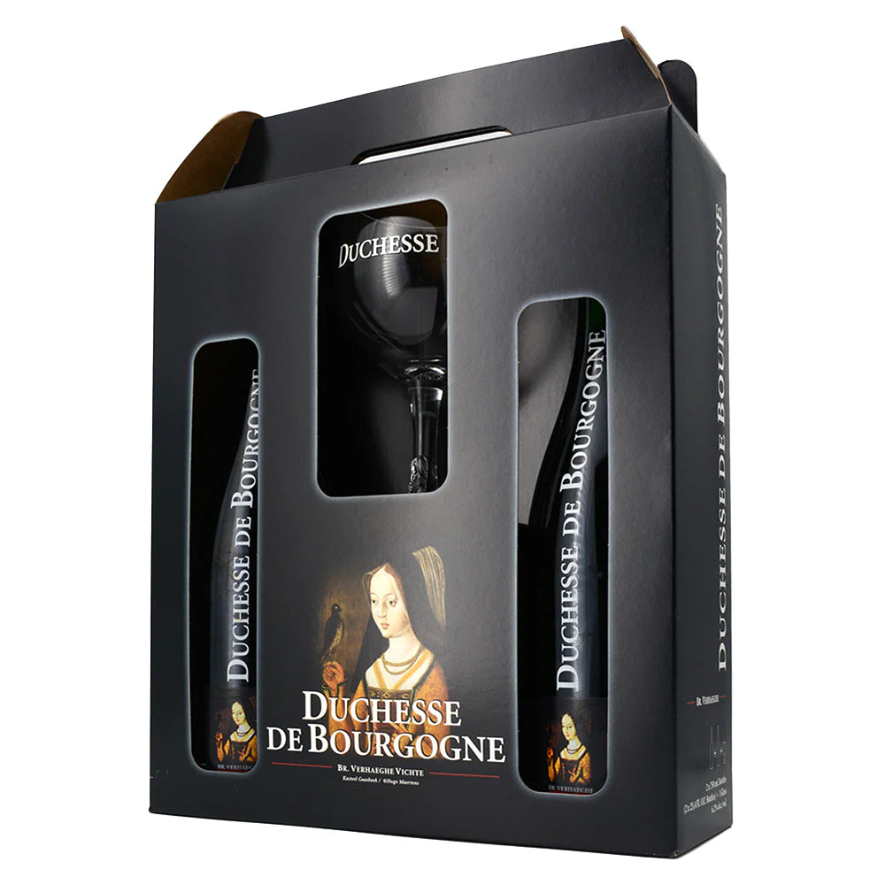 Duchesse de Bourgogne Gift Set - Brouwerij Verhaeghe - Flanders Red Ale, 6.2%, 2x750ml Sharing Bottle & Glass Gift Set