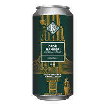 Load image into Gallery viewer, Drop Hammer Irish Whiskey - Kirkstall Brewery - Irish Whiskey Barrel Aged Imperial Stout, 10%, 440ml Can
