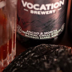 Ancho & Morita Chilli Imperial Stout - Vocation Brewery - Bourbon Barrel Aged Ancho & Morita Chilli Imperial Stout, 11.7%, 330ml Can