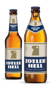 Zötler Hell - Privat-Brauerei Zötler - Helles Lager, 4.9%, 500ml Bottle