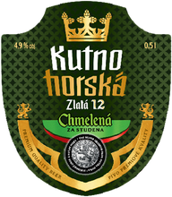 Load image into Gallery viewer, Kutnohorska Zlatá 12° Chmelená za studena - Kutna Hora - Hopped Czech Pilsner, 4.9%, 500ml Bottle
