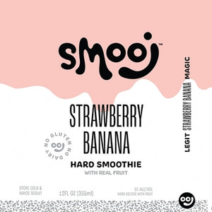 Strawberry Banana - Smooj - Strawberry Banana Hard Seltzer Smoothie, 5%, 330ml Can