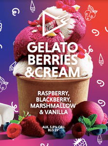 Gelato: Berries & Cream - Funky Fluid - Ice Cream Sour with Berries & Cream, 5.5%, 500ml Can