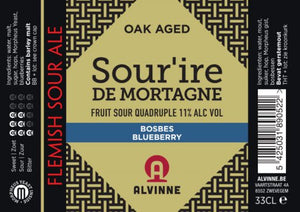 Sour'ire De Mortagne Bosbes - Brouwerij Alvinne - Sour Belgian Quadruple with Blueberry, 11%, 375ml Bottle