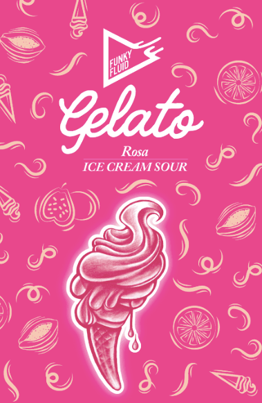 Gelato: Rosa - Funky Fluid - Ice Cream Sour with Pink Guava, Grapefruit & Red Papaya, 5.5%, 500ml Can