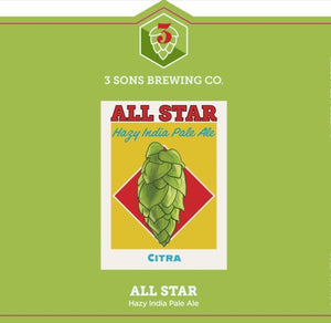 All Star Citra - 3 Sons Brewing - Citra IPA, 6.5%, 440ml Can