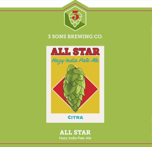 All Star Citra - 3 Sons Brewing - Citra IPA, 6.5%, 440ml Can
