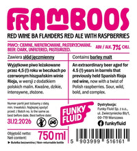 Load image into Gallery viewer, Framboos - Funky Fluid - Red Wine Abarrel Aged Flanders Red Ale with Raspberries, 7%, 750ml Sharing Bottle
