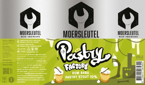 Pastry Factory Rum Baba - Moersleutel - Imperial Rum Baba Pastry Stout, 10%, 440ml Can