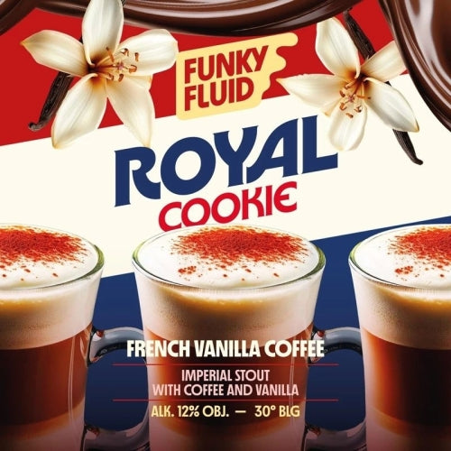 Royal Cookie: French Vanilla Coffee - Funky Fluid - Imperial Stout with Coffee & Vanilla, 12%, 500ml Can