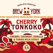 Load image into Gallery viewer, Cherry Tonkoko - Brew York - Cherry, Coconut, Tonka, Vanilla and Cacao Milk Stout, 5.5%, 440ml Can
