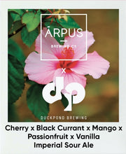 Load image into Gallery viewer, Blackcurrant X Mango X Passionfruit X Vanilla Imperial Sour Ale - Arpus Brewing Co X Duckpond Brewing - Blackcurrant X Mango X Passionfruit X Vanilla Imperial Sour Ale, 7%, 440ml Can
